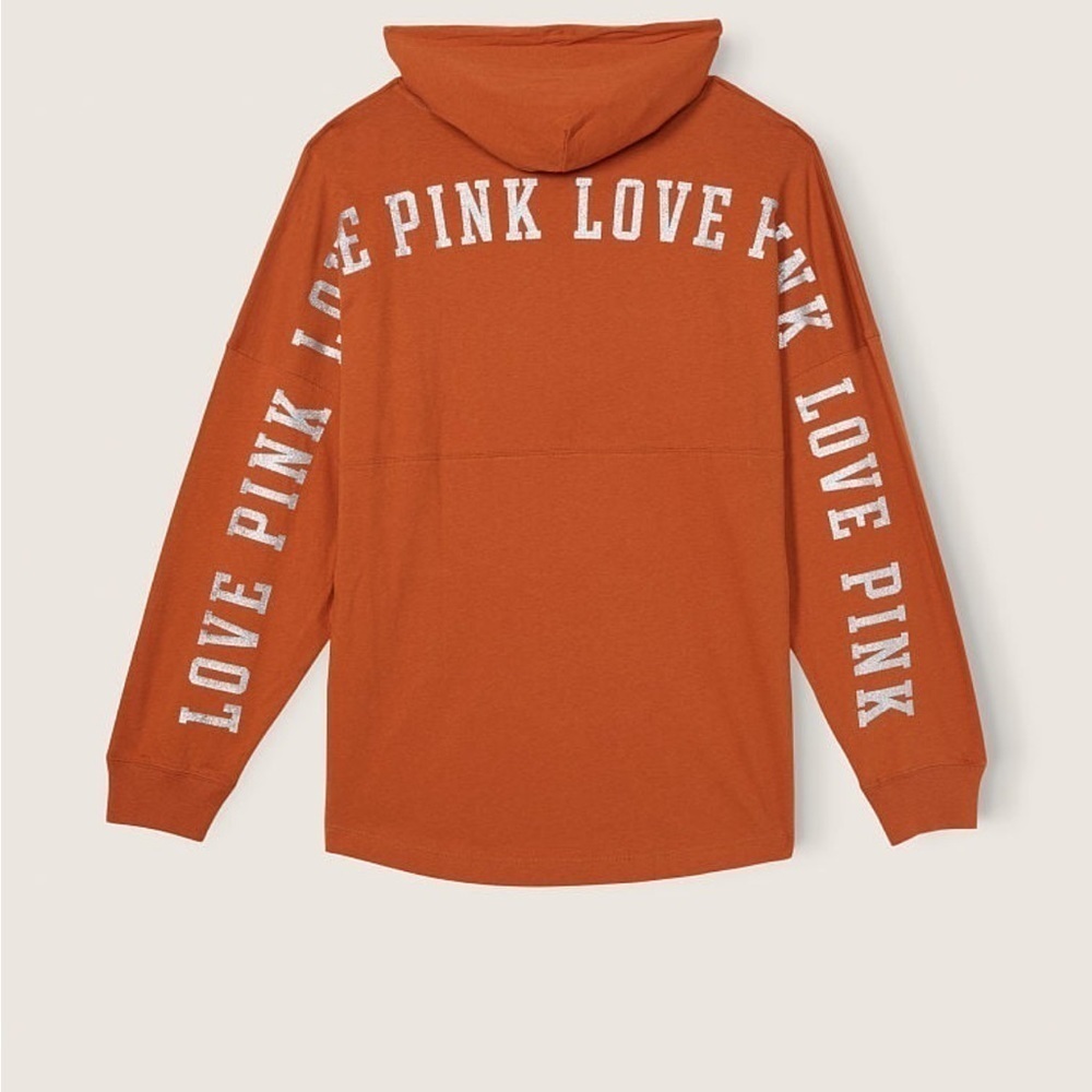 Pink by victoria Secret Cotton Oversized Hooded T-Shirt - Picture 2 of 2